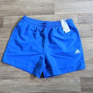 NWT Adidas Men Blue Swim Shorts Trunks Cobalt Blue Size Large